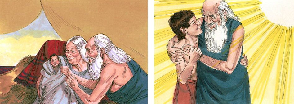 abraham, sa femme et son enfant